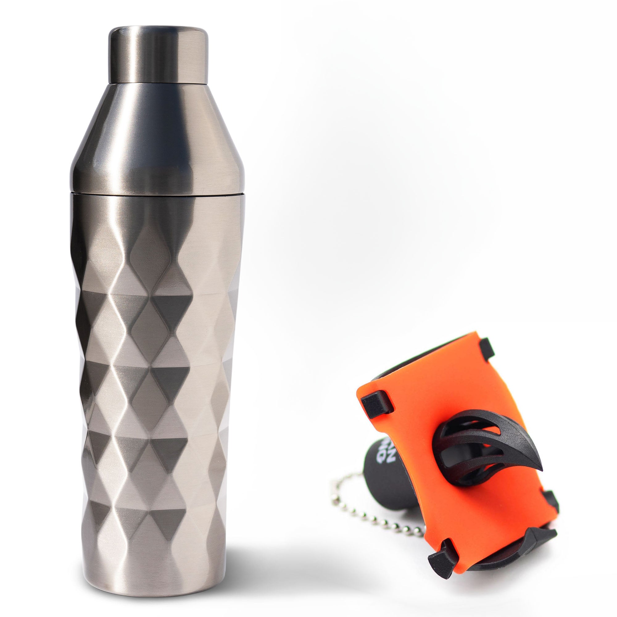 Stainless Steel Fancy Man insulated cocktail shaker with Krak’in 2.0 party tool